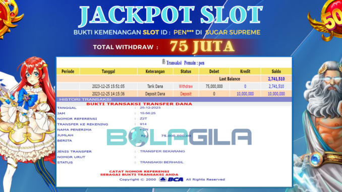 BUKTI JP BOLAGILA #579